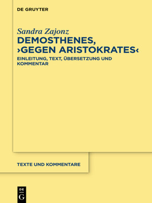 cover image of Demosthenes, ›Gegen Aristokrates